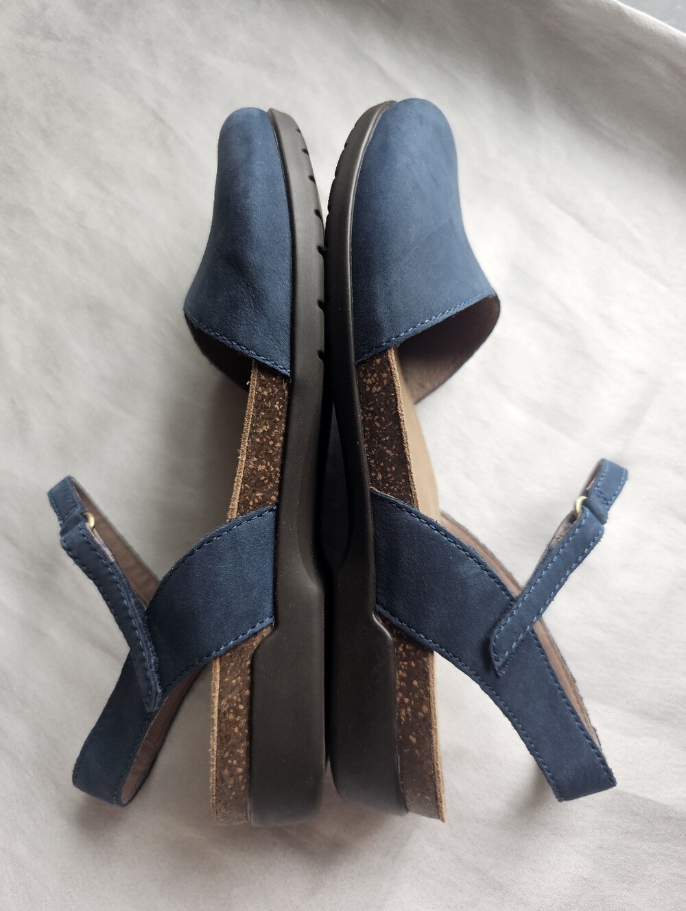 Dansko ROWAN Milled Nubuck Mary Jane Sandals in Navy Sz EU39/US8.5-9 - Picture 10 of 14